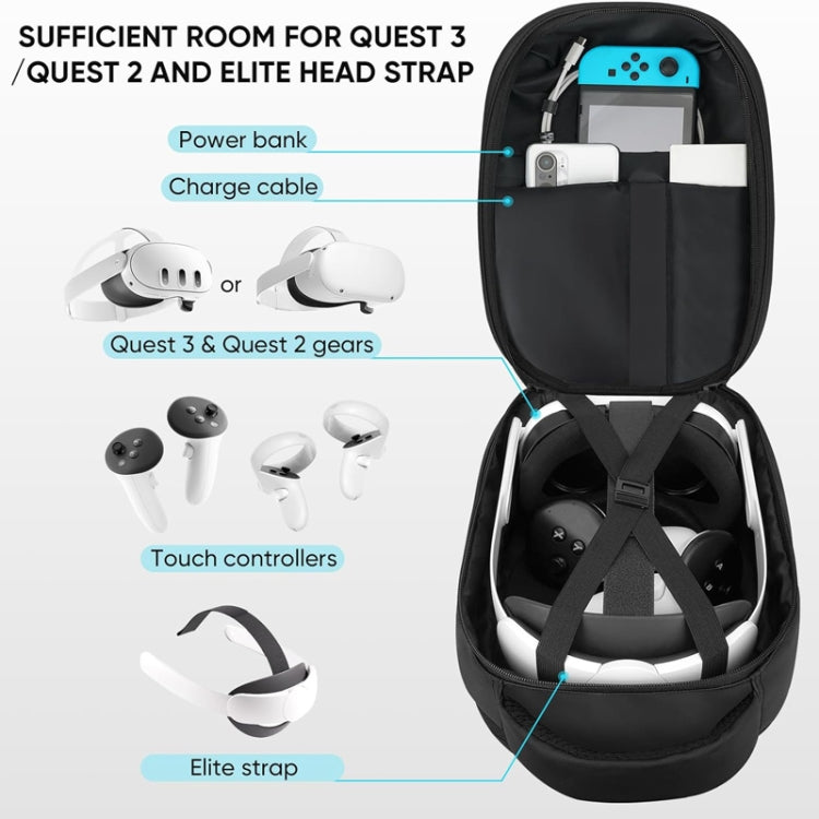Ba lô vai cứng mở rộng dung lượng cho Meta Quest 3