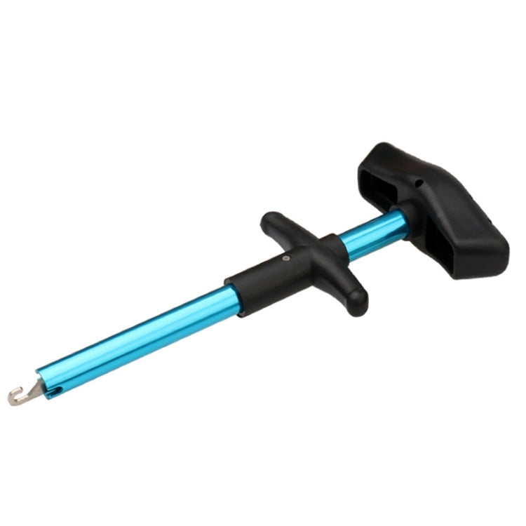 Dụng cụ tháo móc câu hình chữ T bằng hợp kim nhôm, thiết bị câu biển 24 x 7.5cm, màu xanh, đỏ, xám, xanh + dây lò xo, đỏ + dây lò xo, xám + dây lò xo
