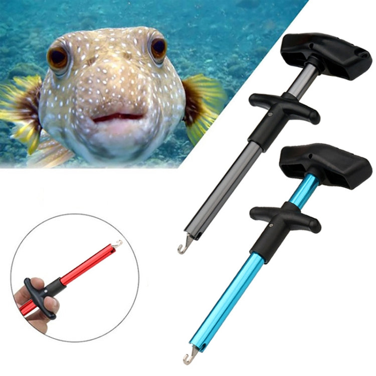 Dụng cụ tháo móc câu hình chữ T bằng hợp kim nhôm, thiết bị câu biển 24 x 7.5cm, màu xanh, đỏ, xám, xanh + dây lò xo, đỏ + dây lò xo, xám + dây lò xo