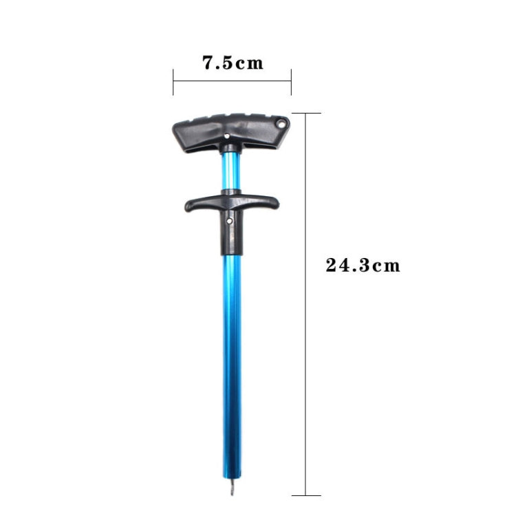 Dụng cụ tháo móc câu hình chữ T bằng hợp kim nhôm, thiết bị câu biển 24 x 7.5cm, màu xanh, đỏ, xám, xanh + dây lò xo, đỏ + dây lò xo, xám + dây lò xo