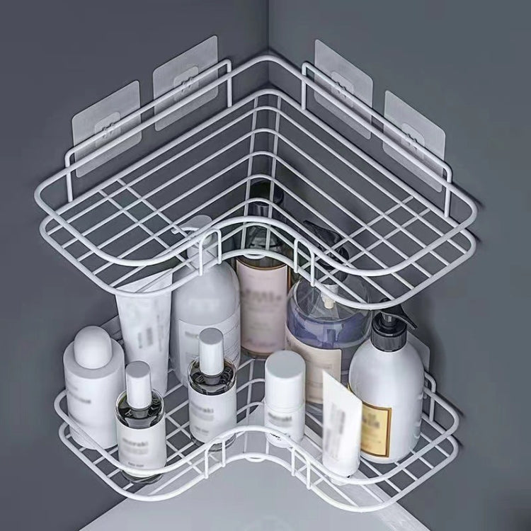 Giá đựng góc nhà tắm không cần đục lỗ đa năng, giá treo tường hình tam giác (Trắng), hình tam giác (Đen)