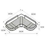 Giá đựng góc nhà tắm không cần đục lỗ đa năng, giá treo tường hình tam giác (Trắng), hình tam giác (Đen)