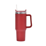 Cốc Xe 40oz Cốc Hút Chân Không Hai Lớp Có Ống Hút Tay Cầm Cốc Giữ Nhiệt Thép Không Gỉ