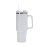 Cốc Xe 40oz Cốc Hút Chân Không Hai Lớp Có Ống Hút Tay Cầm Cốc Giữ Nhiệt Thép Không Gỉ