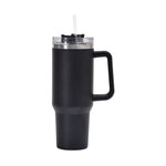 Cốc Xe 40oz Cốc Hút Chân Không Hai Lớp Có Ống Hút Tay Cầm Cốc Giữ Nhiệt Thép Không Gỉ