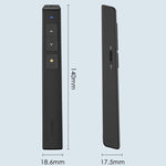 Deli Bút clicker lật trang USB 2.4GHz với ánh sáng đỏ cho PPT, 2802 (Đen), 2802 (Trắng)