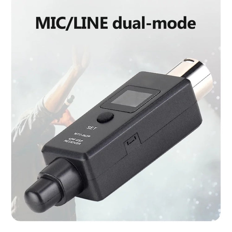 Hệ thống micro không dây MTU-002 UHF DSP, bộ phát & thu mic/line hai chế độ