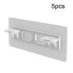 5 cái kẹp đỡ kệ dán tường bằng nhựa cho tủ quần áo, kệ không cần khoan, kẹp đỡ kệ dài có ngăn đôi