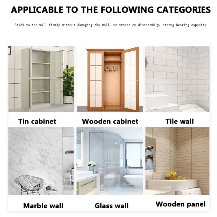 5 cái kẹp đỡ kệ dán tường bằng nhựa cho tủ quần áo, kệ không cần khoan, kẹp đỡ kệ dài có ngăn đôi