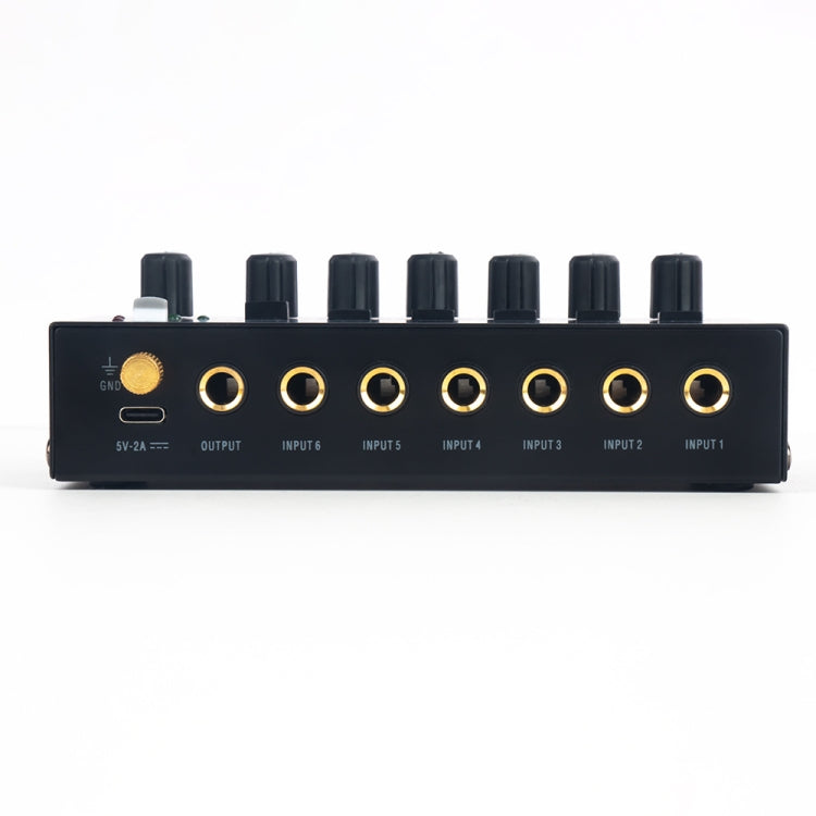 Bộ trộn âm thanh stereo 6 kênh siêu nhỏ gọn, ít ồn, phích cắm Mỹ, MIX600