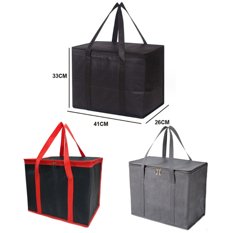 Túi giữ nhiệt giấy bạc nhôm Bento không dệt có đế, túi đựng cơm mang đi, 41x26x33cm