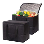 Túi giữ nhiệt giấy bạc nhôm Bento không dệt có đế, túi đựng cơm mang đi, 41x26x33cm