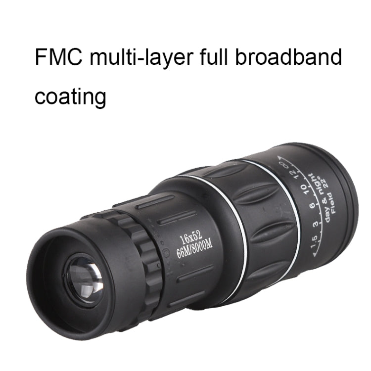Ống nhòm đơn quan sát chim ngoài trời 16x52 độ nét cao, lăng kính 16x52, phim xanh 16x52, không túi 16x52, kèm kẹp+chân máy 16x52