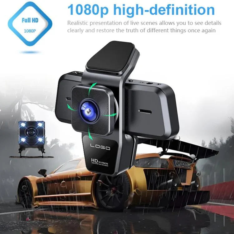 Máy ghi hình lái xe 3 kênh 1080P HD phát lại trên điện thoại di động, G70