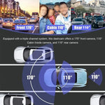 Máy ghi hình lái xe 3 kênh 1080P HD phát lại trên điện thoại di động, G70