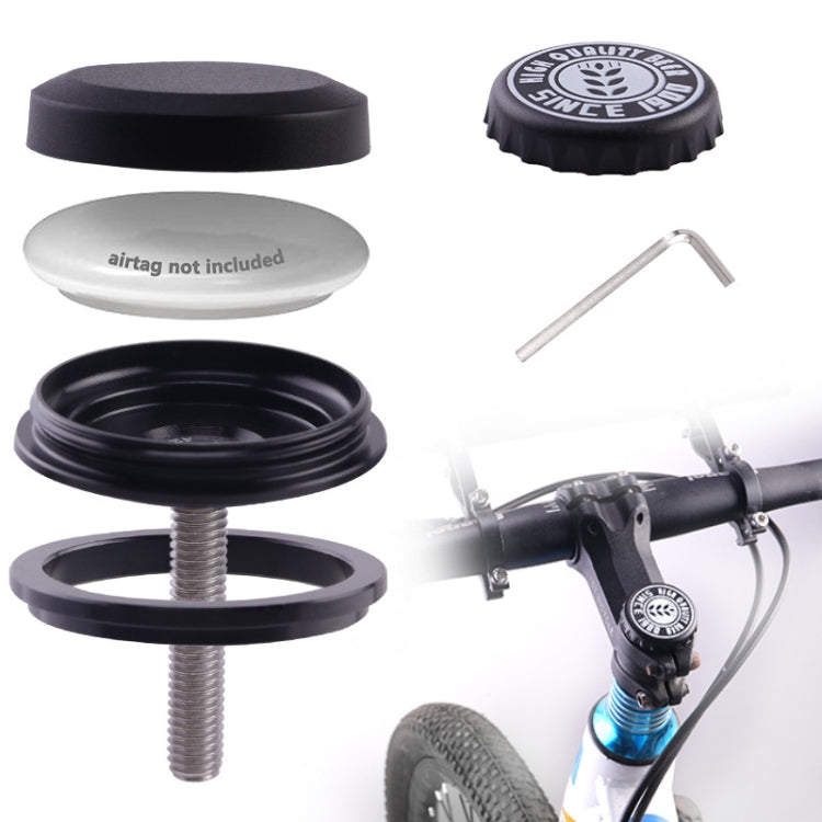 Ốp bảo vệ AirTag thế hệ 2 / AirTag thế hệ 1 gắn tai nghe ẩn trên xe đạp chống trộm, giá đỡ định vị xe đạp, hình tròn, nắp bia
