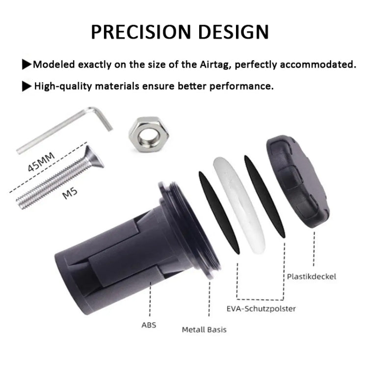 Giá gắn ẩn xe đạp cho AirTag thế hệ 2 / AirTag thế hệ 1, gắn ống phuộc trước xe đạp chống trộm GPS, kiểu 1, kiểu 2
