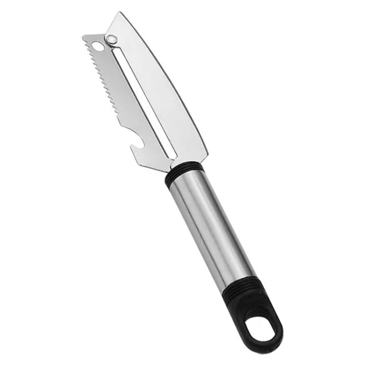 Dao gọt inox đa năng, dụng cụ cạo rau củ quả gia đình, mở nắp chai