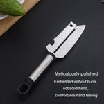 Dao gọt inox đa năng, dụng cụ cạo rau củ quả gia đình, mở nắp chai