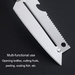 Dao gọt inox đa năng, dụng cụ cạo rau củ quả gia đình, mở nắp chai