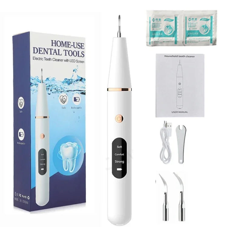 Máy cạo răng điện siêu âm làm sạch mảng bám và vôi răng có đèn LED, gói A, gói B, gói A kèm phụ kiện, gói B kèm phụ kiện