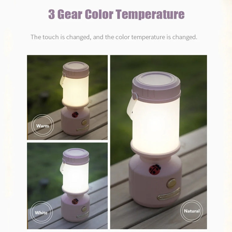 Đèn ngủ đầu giường LED điều chỉnh độ sáng Tripolar, đèn trang trí cắm trại tạo không gian
