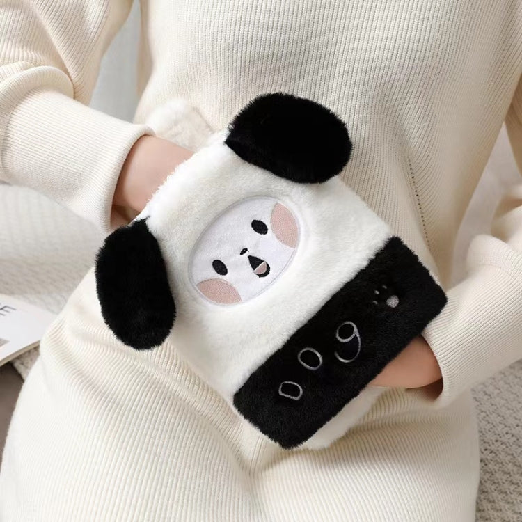 Túi nước nóng 1L, túi giữ ấm tay bằng nhung dễ thương, chó đen trắng, gấu nâu, ếch xanh quả, vịt vàng, thỏ hồng, tập thể, mèo nghịch ngợm, gấu nâu nhỏ, thỏ trắng nhỏ
