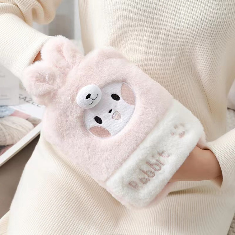 Túi nước nóng 1L, túi giữ ấm tay bằng nhung dễ thương, chó đen trắng, gấu nâu, ếch xanh quả, vịt vàng, thỏ hồng, tập thể, mèo nghịch ngợm, gấu nâu nhỏ, thỏ trắng nhỏ