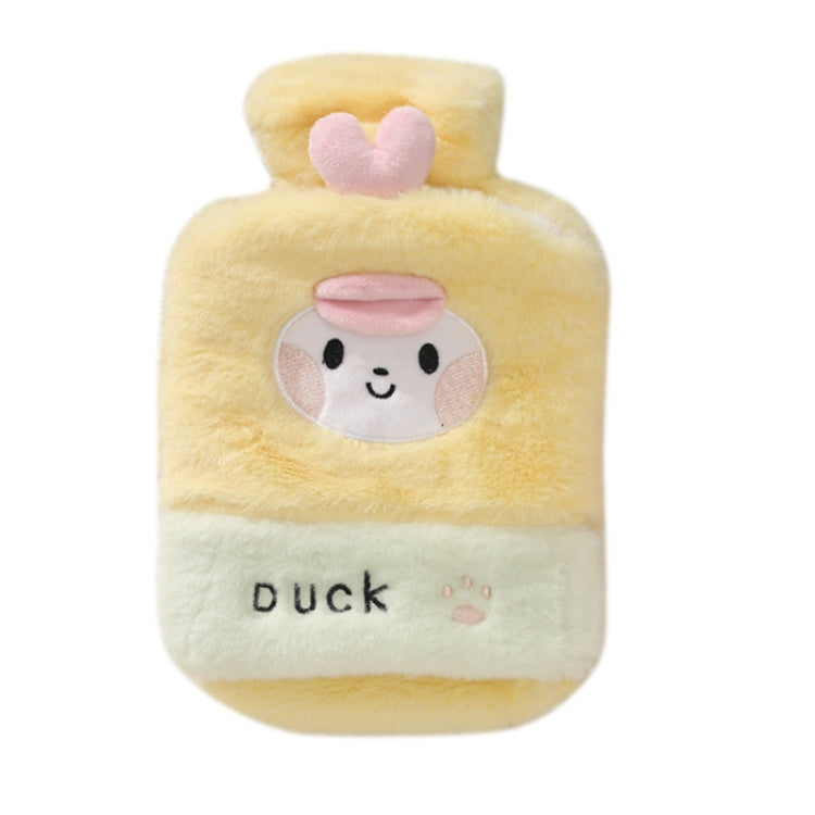 Túi nước nóng 1L, túi giữ ấm tay bằng nhung dễ thương, chó đen trắng, gấu nâu, ếch xanh quả, vịt vàng, thỏ hồng, tập thể, mèo nghịch ngợm, gấu nâu nhỏ, thỏ trắng nhỏ
