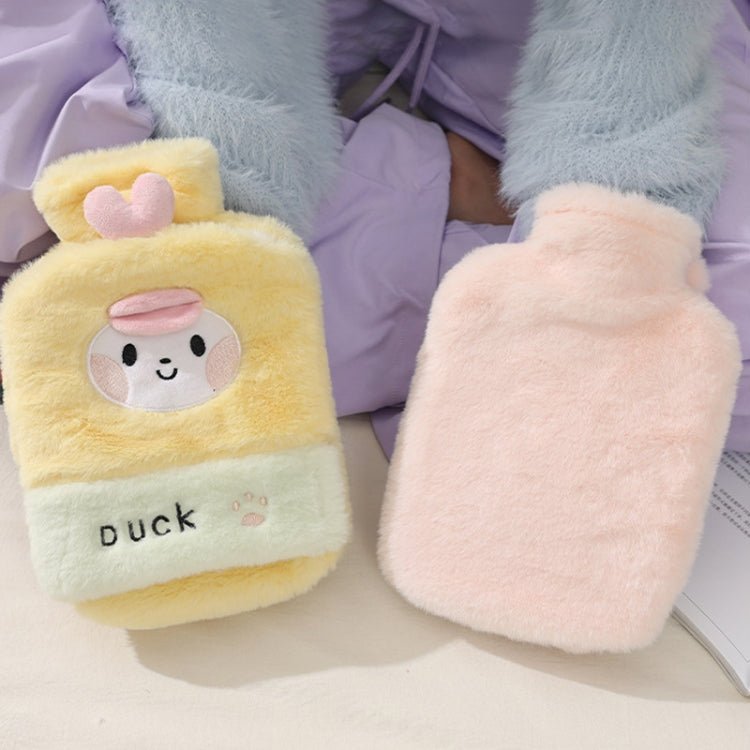 Túi nước nóng 1L, túi giữ ấm tay bằng nhung dễ thương, chó đen trắng, gấu nâu, ếch xanh quả, vịt vàng, thỏ hồng, tập thể, mèo nghịch ngợm, gấu nâu nhỏ, thỏ trắng nhỏ