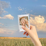Hộp ảnh lấp lánh kem 3 inch hộp lưu trữ thẻ ảnh người nổi tiếng cho Polaroid, trong suốt, hồng, tím, xanh dương, xanh lá