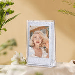 Hộp ảnh lấp lánh kem 3 inch hộp lưu trữ thẻ ảnh người nổi tiếng cho Polaroid, trong suốt, hồng, tím, xanh dương, xanh lá