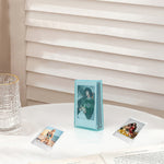 Hộp ảnh lấp lánh kem 3 inch hộp lưu trữ thẻ ảnh người nổi tiếng cho Polaroid, trong suốt, hồng, tím, xanh dương, xanh lá