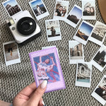 Hộp ảnh lấp lánh kem 3 inch hộp lưu trữ thẻ ảnh người nổi tiếng cho Polaroid, trong suốt, hồng, tím, xanh dương, xanh lá