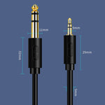 Cáp âm thanh JINGHUA 3.5mm sang 6.5mm cho ampli đàn guitar 6.35mm, dài 0.5m, 1.5m, 3m, 5m