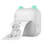 Máy in ảnh nhiệt Bluetooth mini M5 hình hoạt hình, màu xanh dương, màu hồng