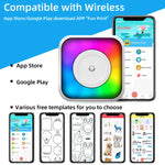 Máy in nhãn mini Bluetooth di động có đèn RGB, in không dùng mực, kèm 1 cuộn giấy, kèm 5 cuộn giấy, kèm 5 cuộn nhãn dán, kèm 5 giấy + 5 nhãn + 3 giấy màu