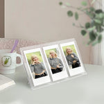 Khung ảnh PC trong suốt ba ô dọc cho Polaroid Mini
