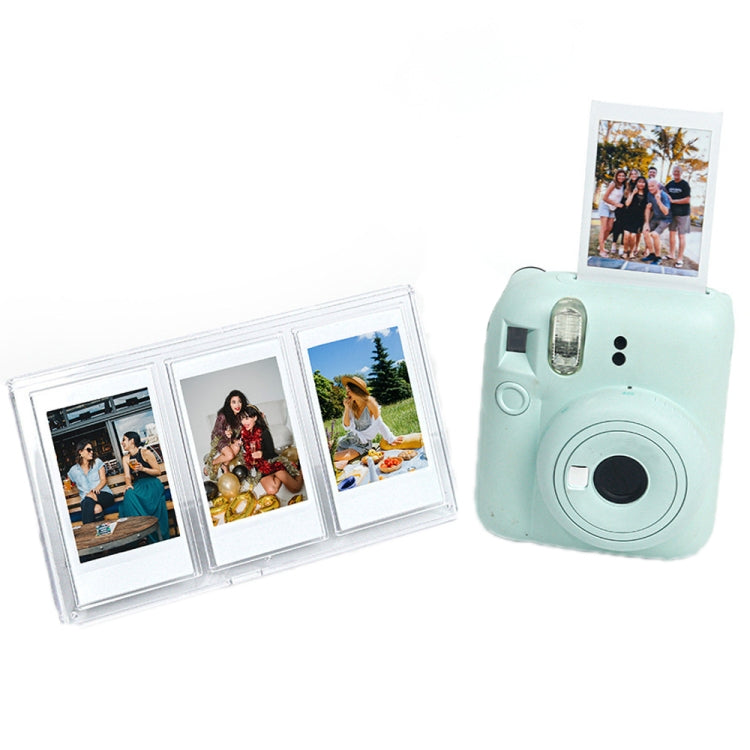 Khung ảnh PC trong suốt ba ô dọc cho Polaroid Mini