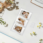 Khung ảnh PC trong suốt ba ô dọc cho Polaroid Mini