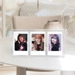 Khung ảnh PC trong suốt ba ô dọc cho Polaroid Mini