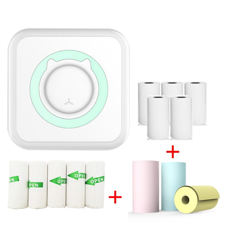 Máy in nhãn ảnh nhiệt Bluetooth mini C15 cho học sinh, màu xanh lá + 5 giấy, màu hồng + 5 giấy, xanh lá + 5 nhãn, hồng + 5 nhãn, xanh lá + 10 giấy, hồng + 10 giấy, xanh lá + 5 nhãn + 5 giấy, hồng + 5 nhãn + 5 giấy, xanh lá + 5 nhãn + 5 giấy + 3 giấy màu