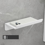 Giá đựng giấy cuộn nhà tắm bằng thép không gỉ không cần đục lỗ kèm kệ đựng điện thoại, giá đựng điện thoại (Trắng), giá đựng giấy (Trắng), giá đựng điện thoại (Đen), giá đựng giấy (Đen), giá đựng điện thoại (Xám), giá đựng giấy (Xám)
