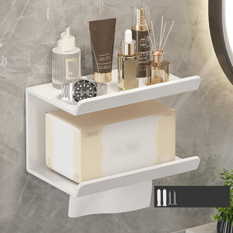 Kệ nhà tắm 2 trong 1 không cần đục lỗ, giá đựng giấy, điện thoại và đồ dùng cá nhân