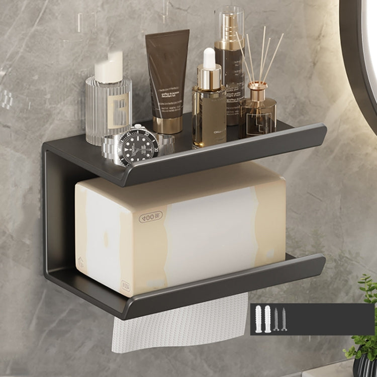 Kệ nhà tắm 2 trong 1 không cần đục lỗ, giá đựng giấy, điện thoại và đồ dùng cá nhân