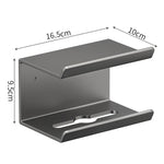 Kệ nhà tắm 2 trong 1 không cần đục lỗ, giá đựng giấy, điện thoại và đồ dùng cá nhân