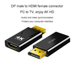Adapter JINGHUA DP đực sang HDMI cái kết nối video âm thanh, phiên bản phổ thông 1080P, phiên bản phổ thông 4K
