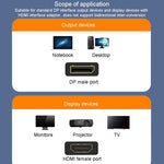 Adapter JINGHUA DP đực sang HDMI cái kết nối video âm thanh, phiên bản phổ thông 1080P, phiên bản phổ thông 4K