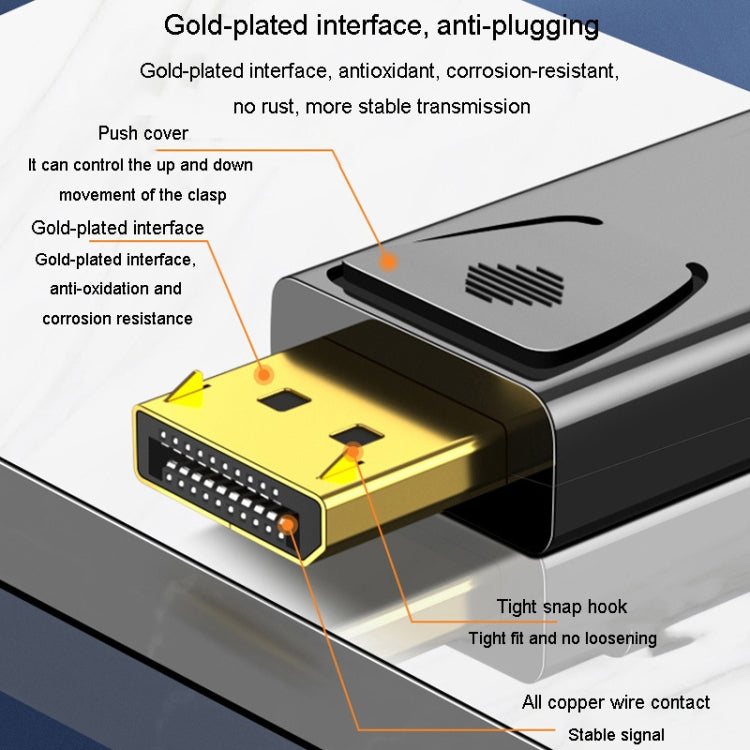 Adapter JINGHUA DP đực sang HDMI cái kết nối video âm thanh, phiên bản phổ thông 1080P, phiên bản phổ thông 4K