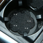 Car-mounted Diamond-filled Plum Blossom Decorated PVC Water Coaster